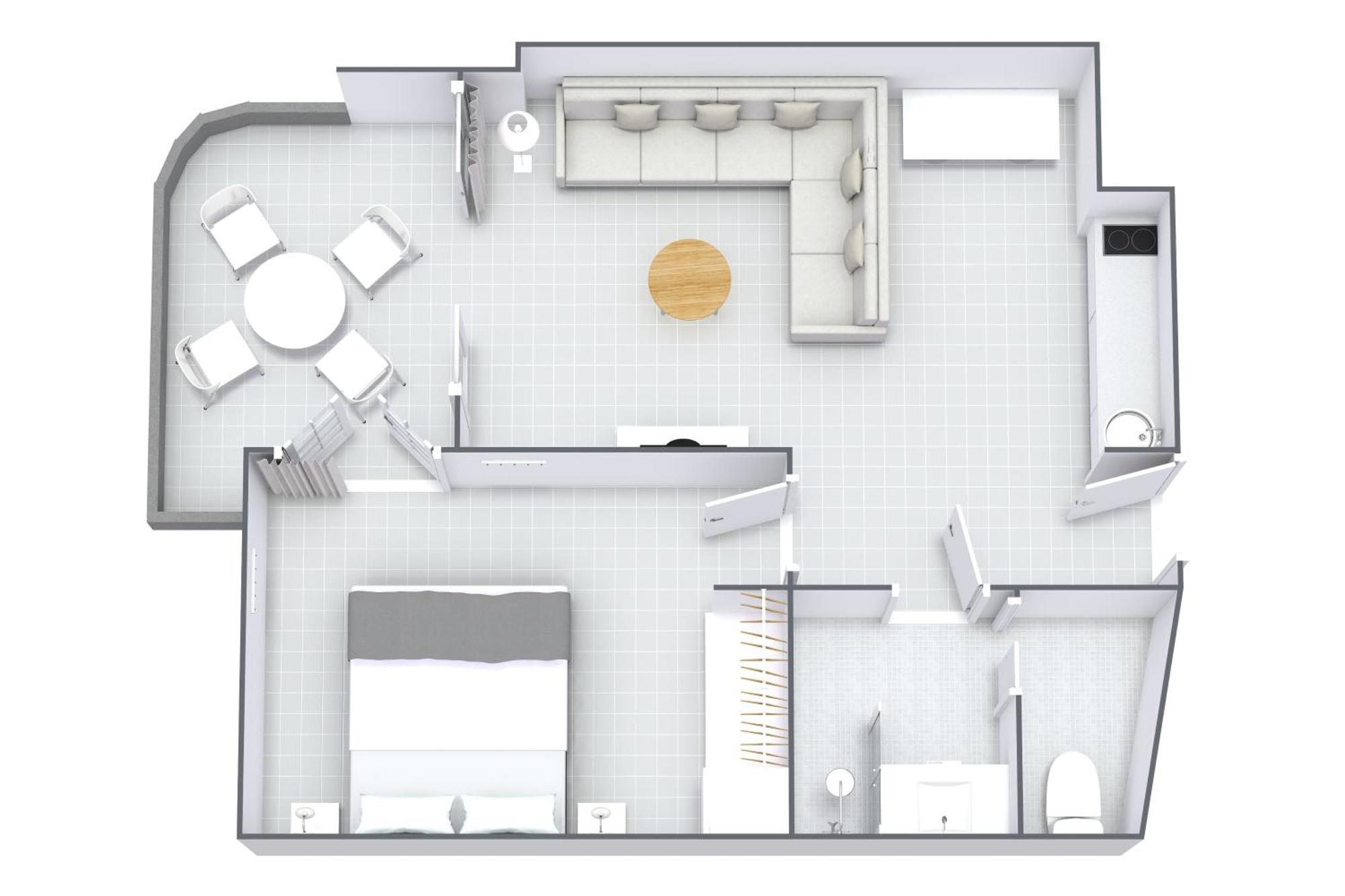 One-Bedroom Apartment Balcony