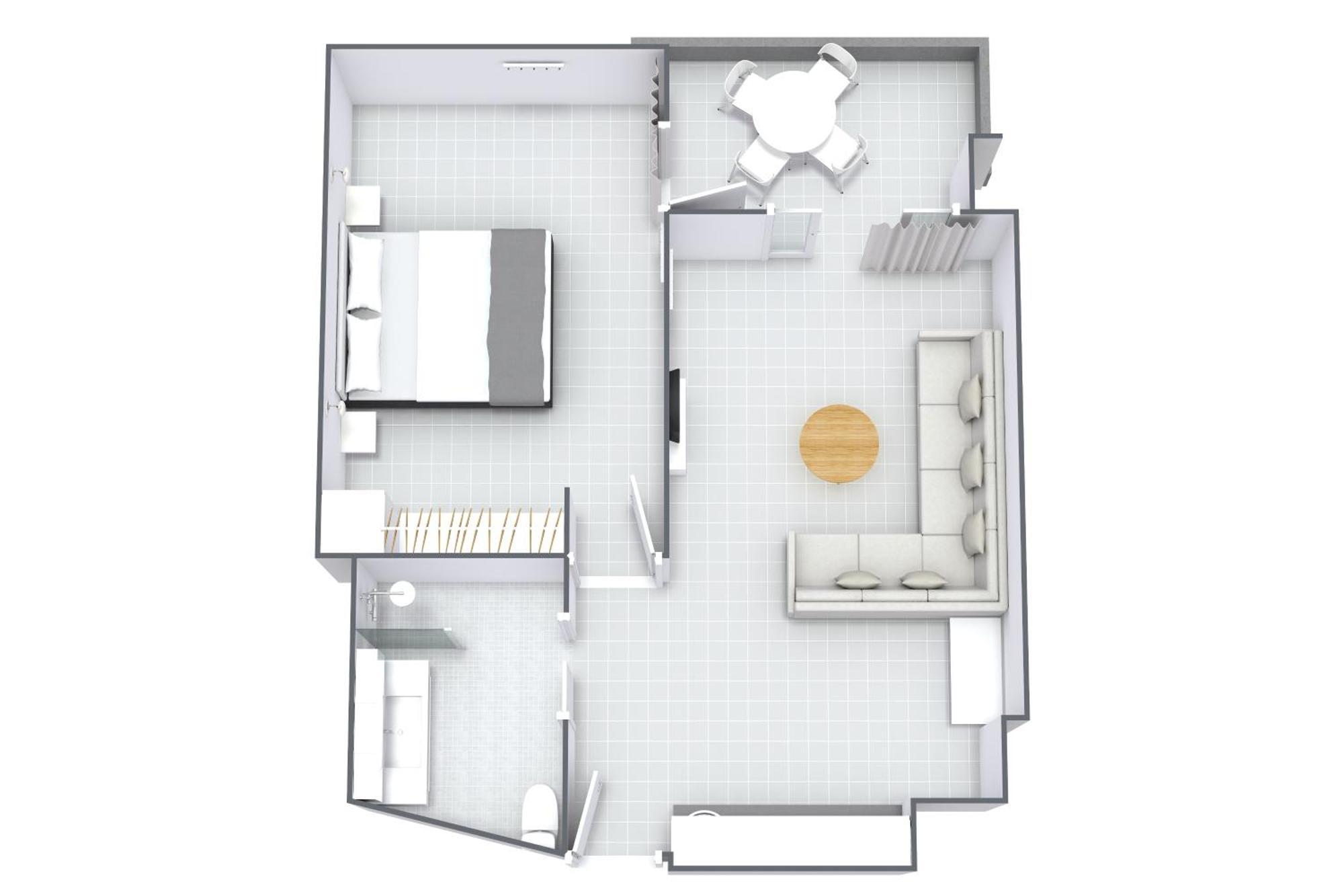 One-Bedroom Apartment Balcony