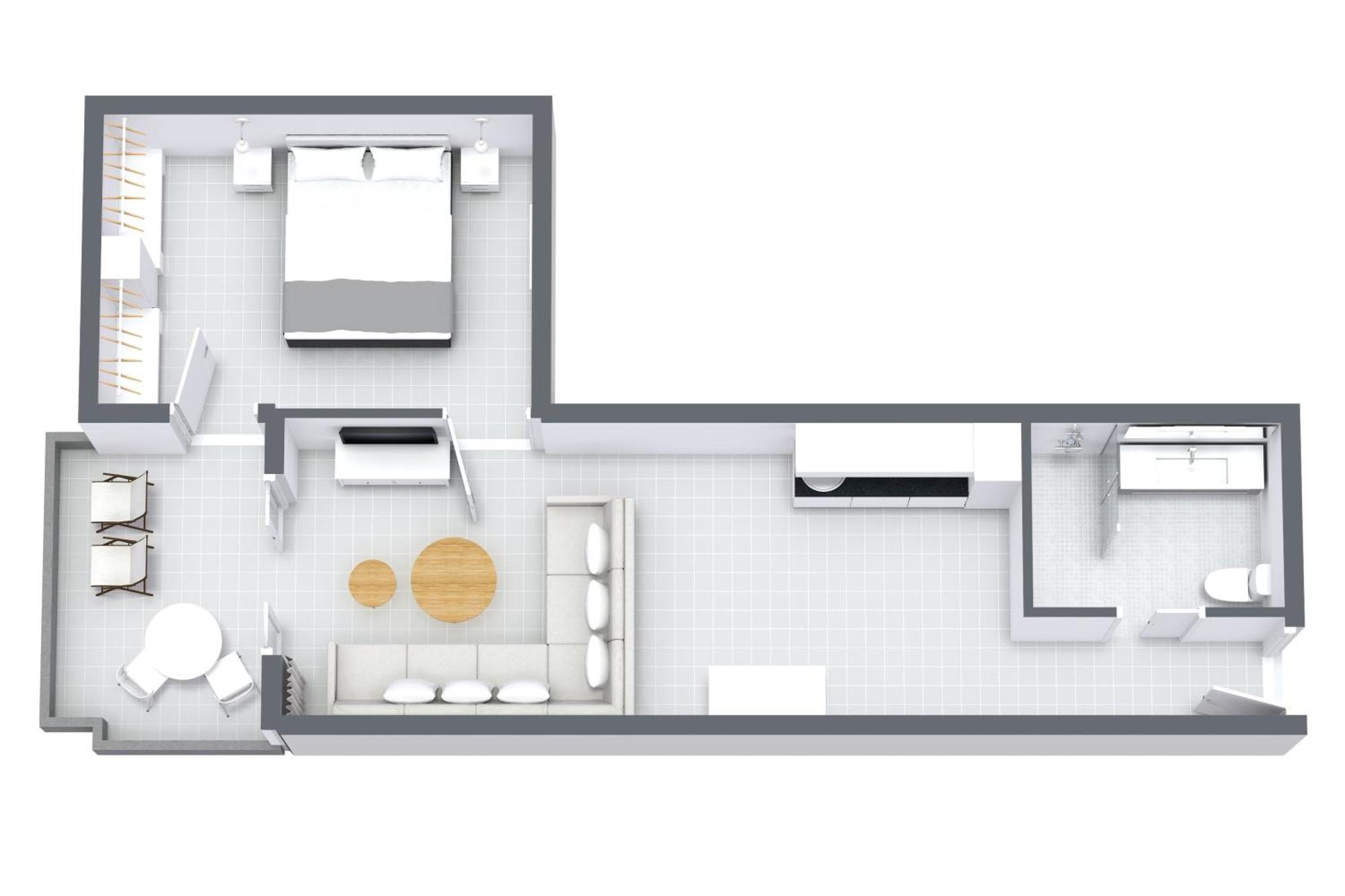 Appartement 1 Chambre avec Balcon et Vue sur Mer
