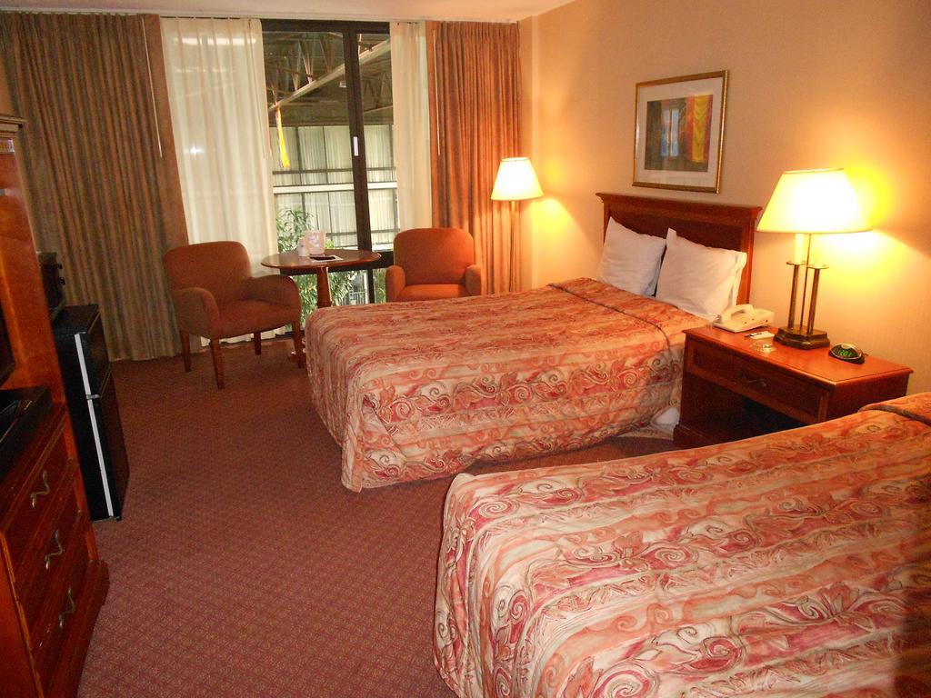 Double Room with Two Double Beds and Pool View