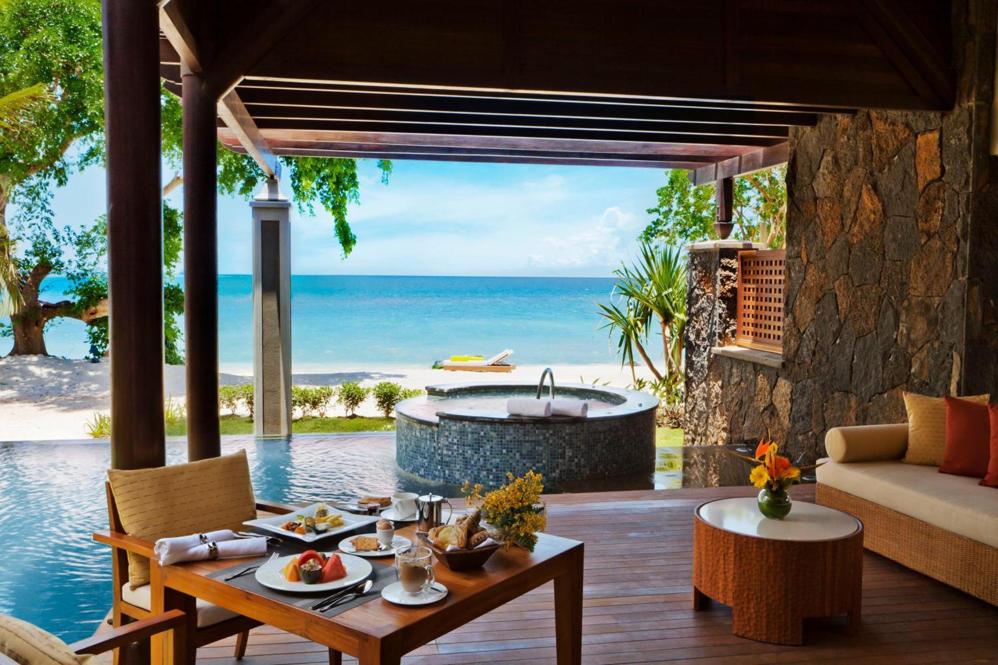 Luxuriöse Strandsuite mit Jet-Pool, beheiztem Pool und Hamam