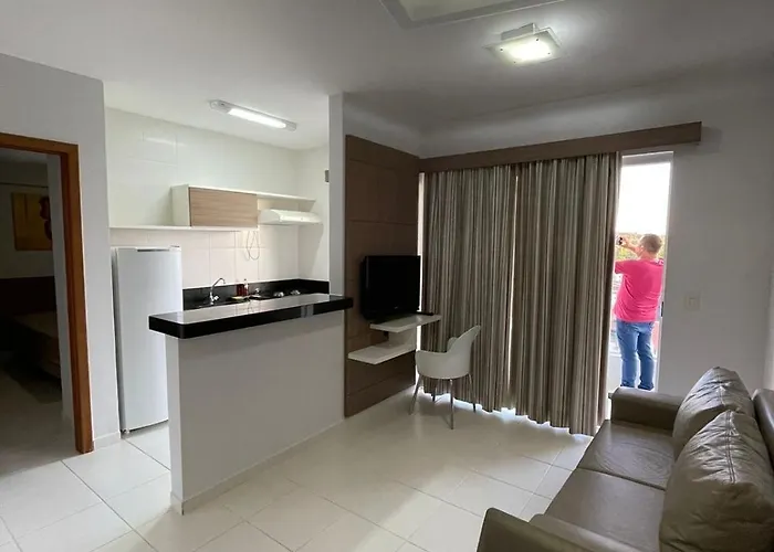 Flat Temporada Rio Quente - 1 quarto e 2 banheiros